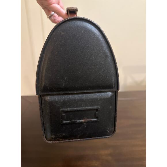 Antique Victory Dome Black Lunch Box 1950’s Metal 10" Pre-owned Lunch Box Pail - Picture 4 of 11